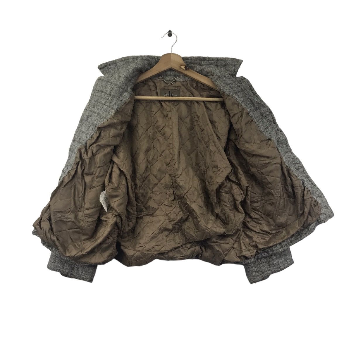 Calvin Klein Vintage 90s CALVIN KLEIN CK Grey Check Button Up Coat Size US S / EU 44-46 / 1 - 8 Thumbnail