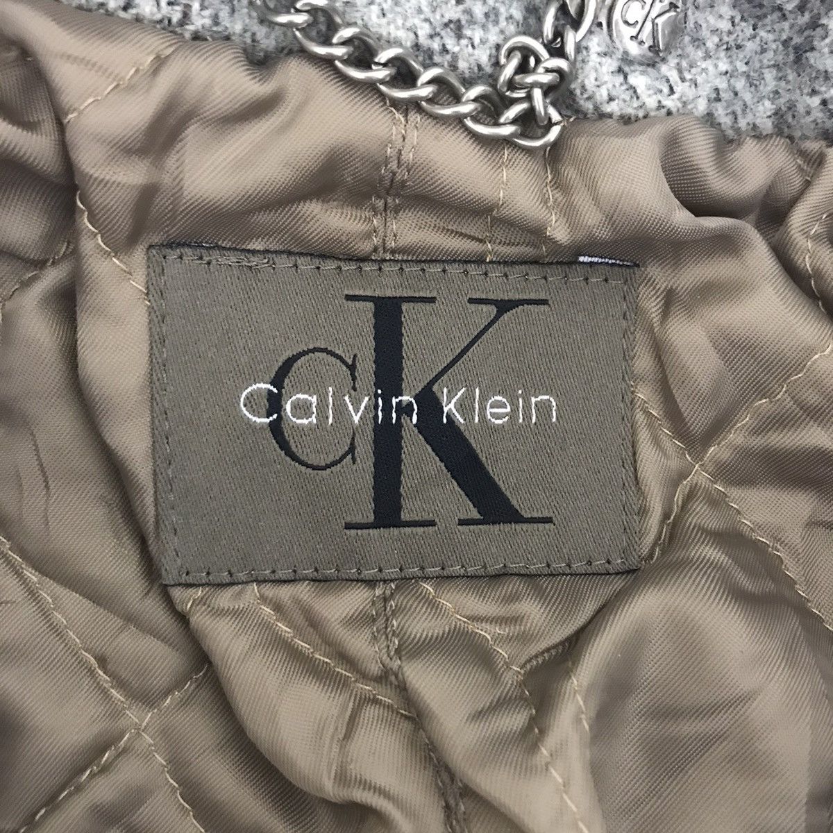 Calvin Klein Vintage 90s CALVIN KLEIN CK Grey Check Button Up Coat Size US S / EU 44-46 / 1 - 4 Thumbnail