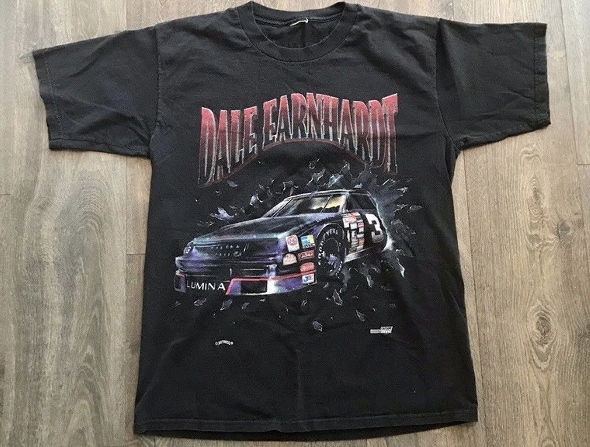 NASCAR × Nutmeg × Vintage SummerSale! VTG Dale Earnhardt The Intimidator Big Print Tee Size US L / EU 52-54 / 3 - 1 Thumbnail