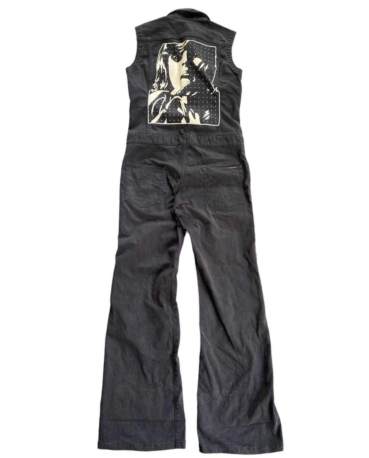 image of Hysteric Glamour 90's Hysteric Pin Up Girl Tongue Coverall /overall in Black, Women's (Size 30)