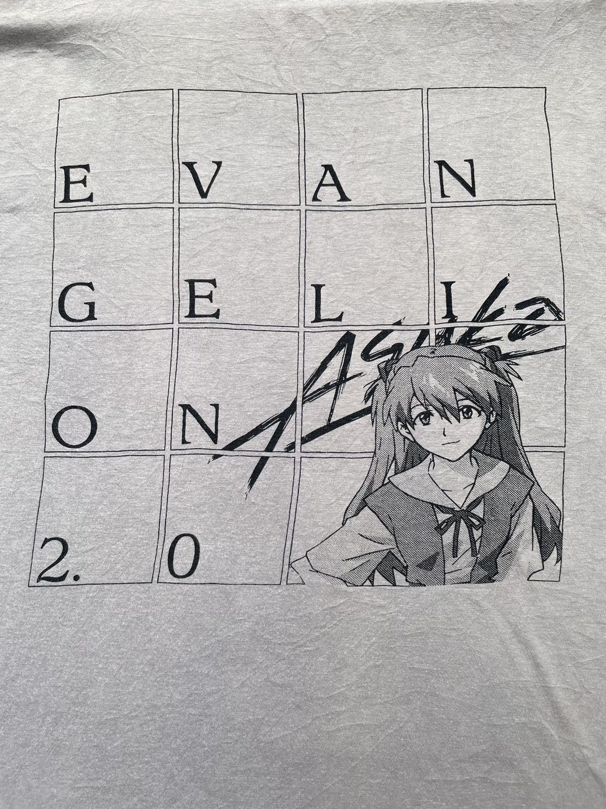 Anime Evangelion 2.0 Asuka Sun Faded Wash Tshirt Size US M / EU 48-50 / 2 - 7 Thumbnail
