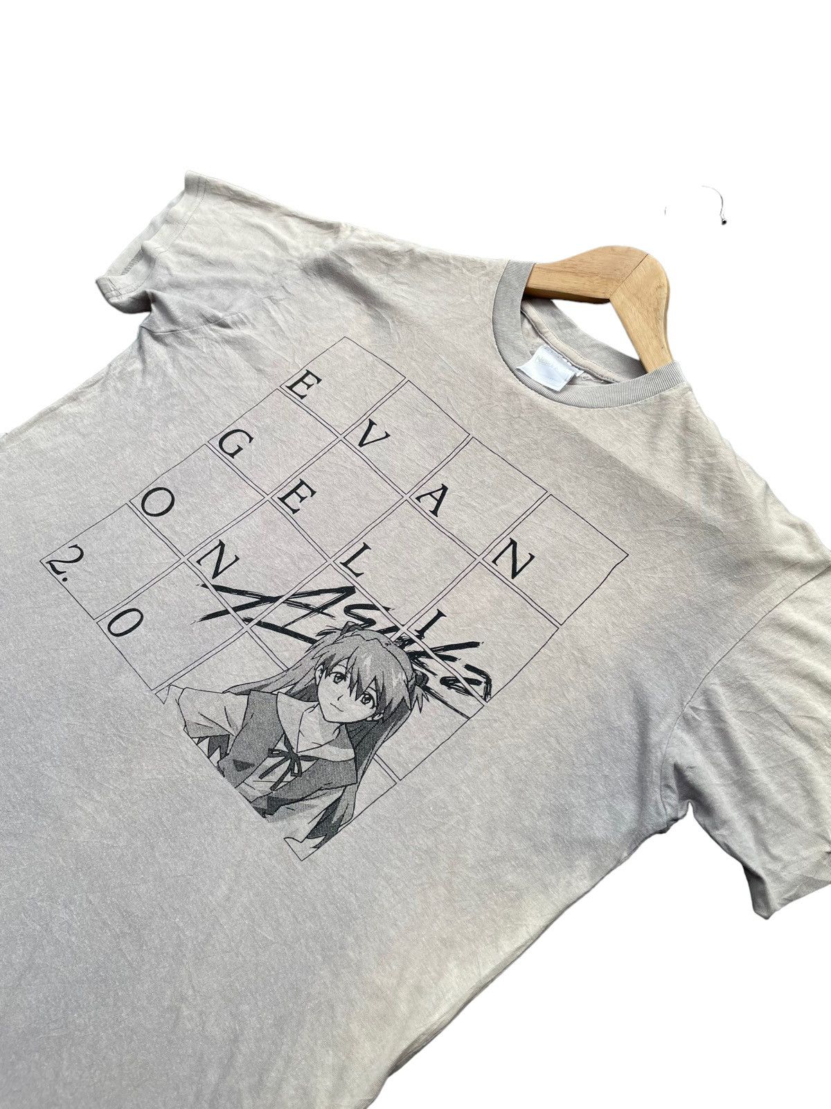 Anime Evangelion 2.0 Asuka Sun Faded Wash Tshirt Size US M / EU 48-50 / 2 - 2 Thumbnail