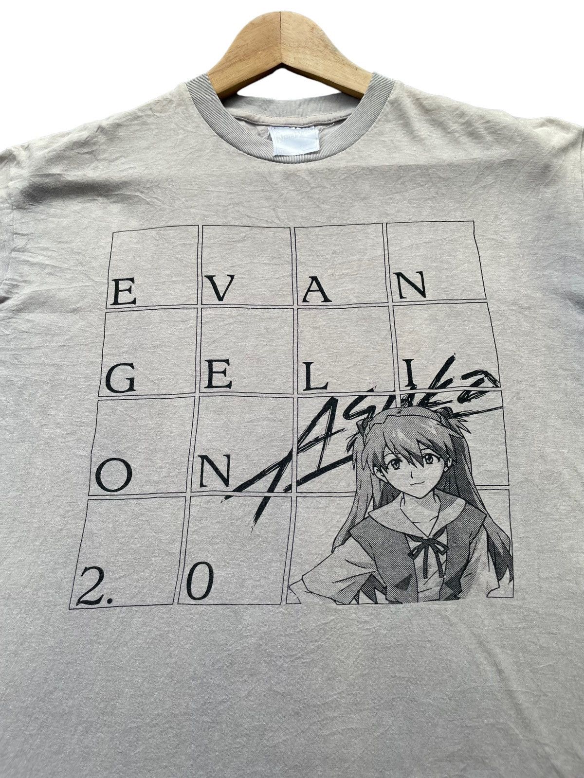 Anime Evangelion 2.0 Asuka Sun Faded Wash Tshirt Size US M / EU 48-50 / 2 - 3 Thumbnail