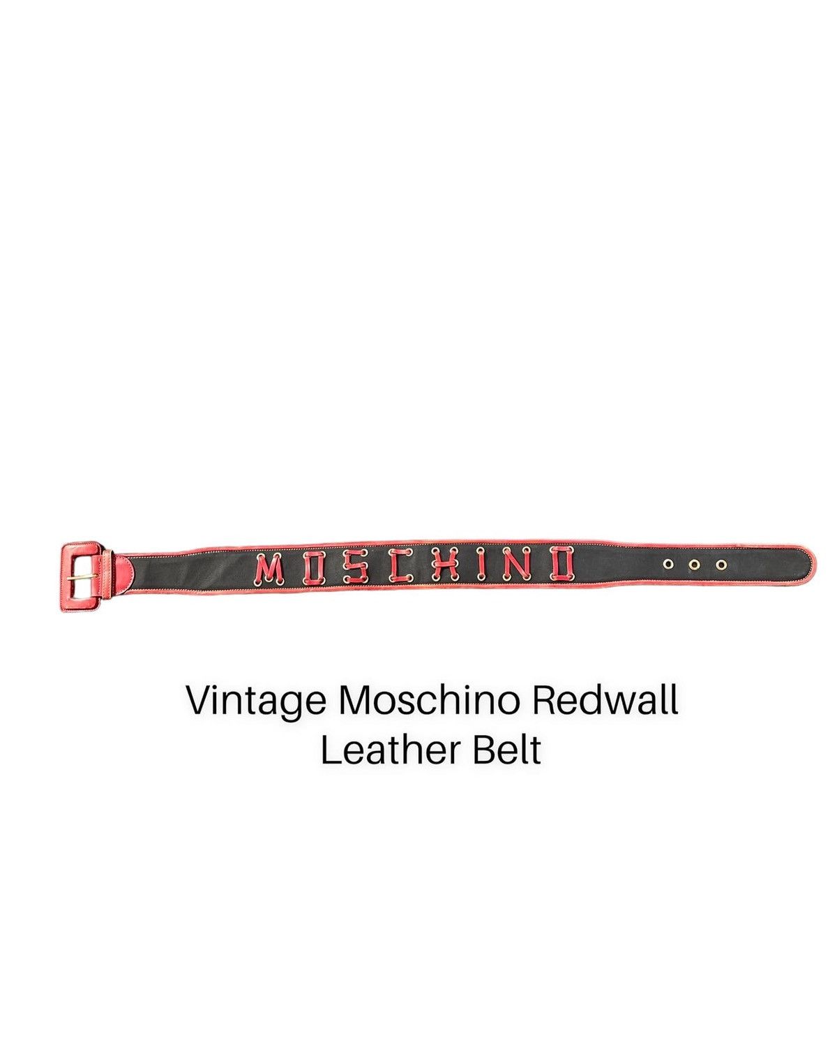 Vintage Moschino Redwall Leather Belt
