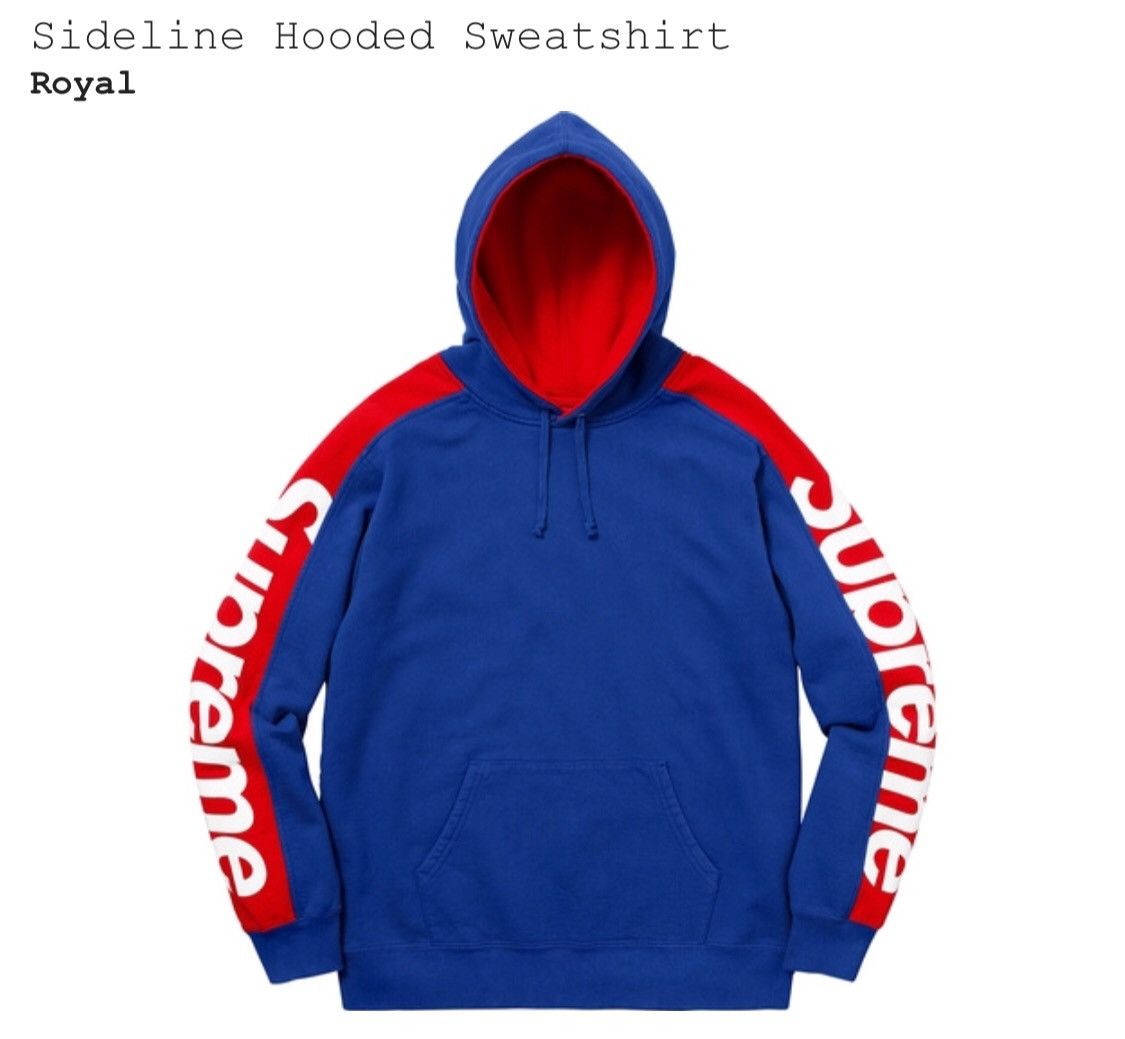 Supreme Sideline Hoodie Red and Blue Size US M / EU 48-50 / 2 - 1 Preview