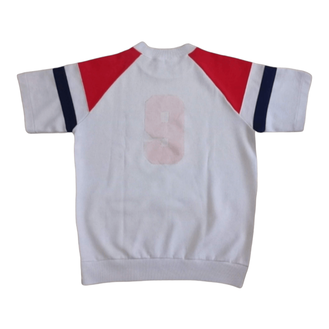 Adidas Vintage Club Adidas - Number 9 BackPrint Short Sleeve Tshirt Size US M / EU 48-50 / 2 - 2 Thumbnail