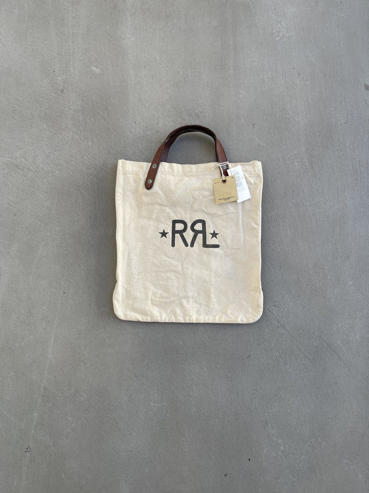 Vintage Rare RRL Leather Straps Logo Tote Bag (New with tag) | Grailed