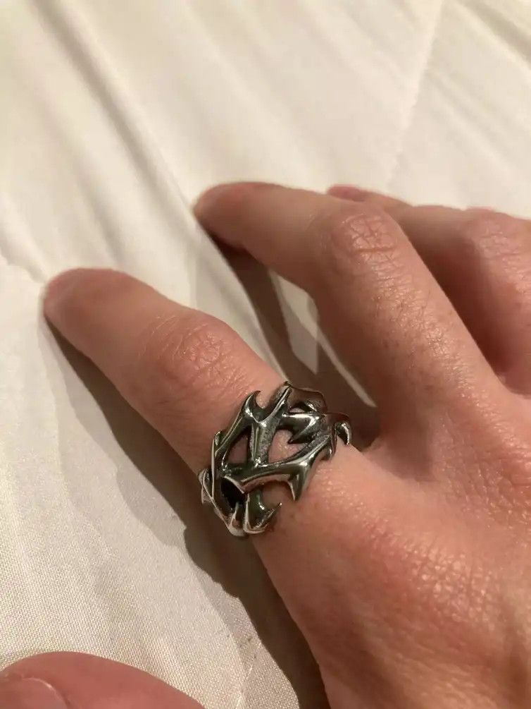 Jewelry Thorns Spike Graffiti Ring Size ONE SIZE - 2 Thumbnail