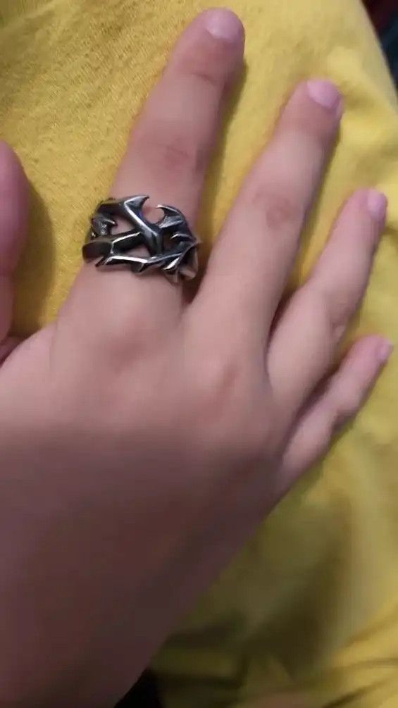 Jewelry Thorns Spike Graffiti Ring Size ONE SIZE - 3 Thumbnail