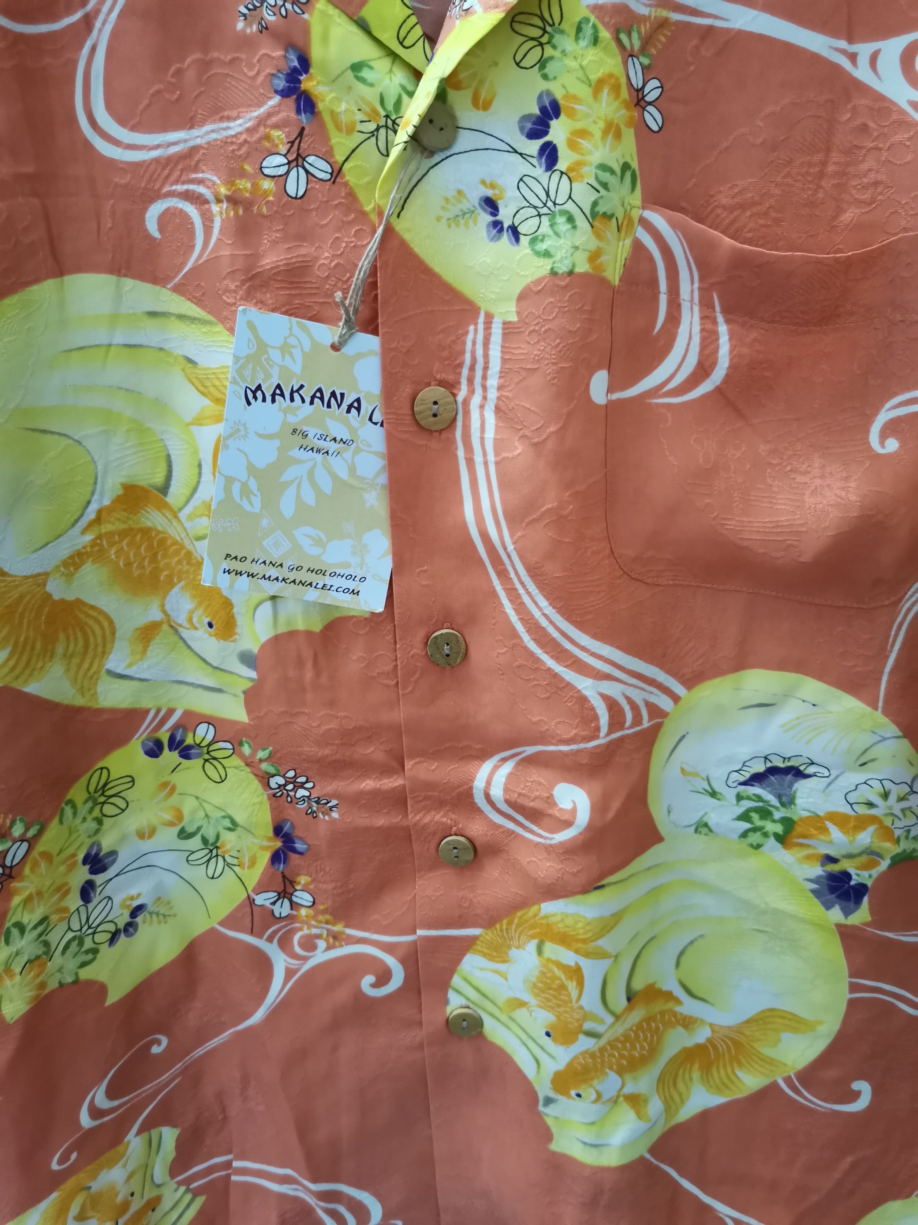 Sun Surf Japanese Motif Goldfish Hawaiian Nylon Button Up Shirt Size US M / EU 48-50 / 2 - 3 Thumbnail