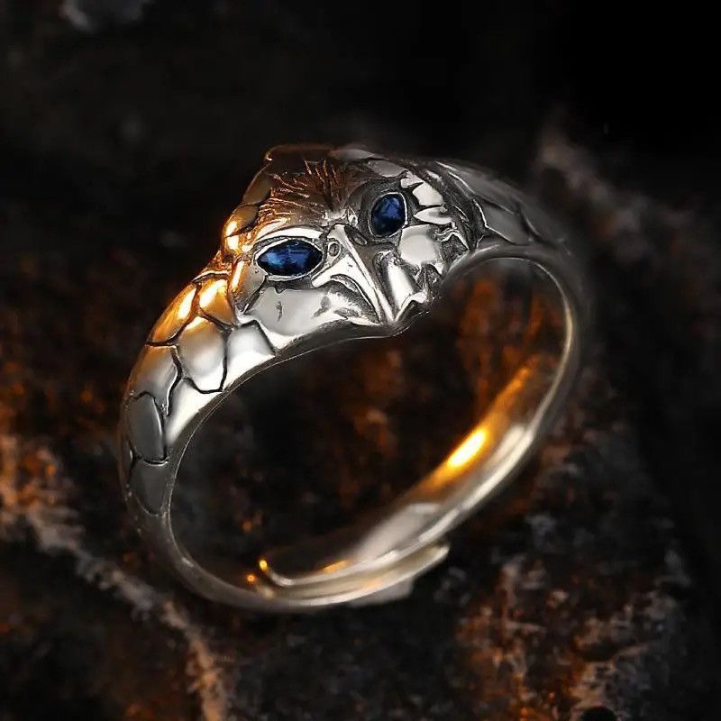 Jewelry Blue Eyes Eagle Rings Size ONE SIZE - 4 Thumbnail
