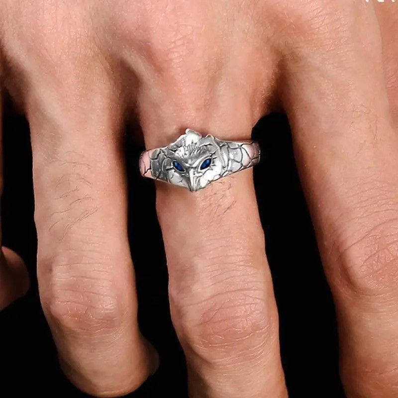 Jewelry Blue Eyes Eagle Rings Size ONE SIZE - 3 Thumbnail