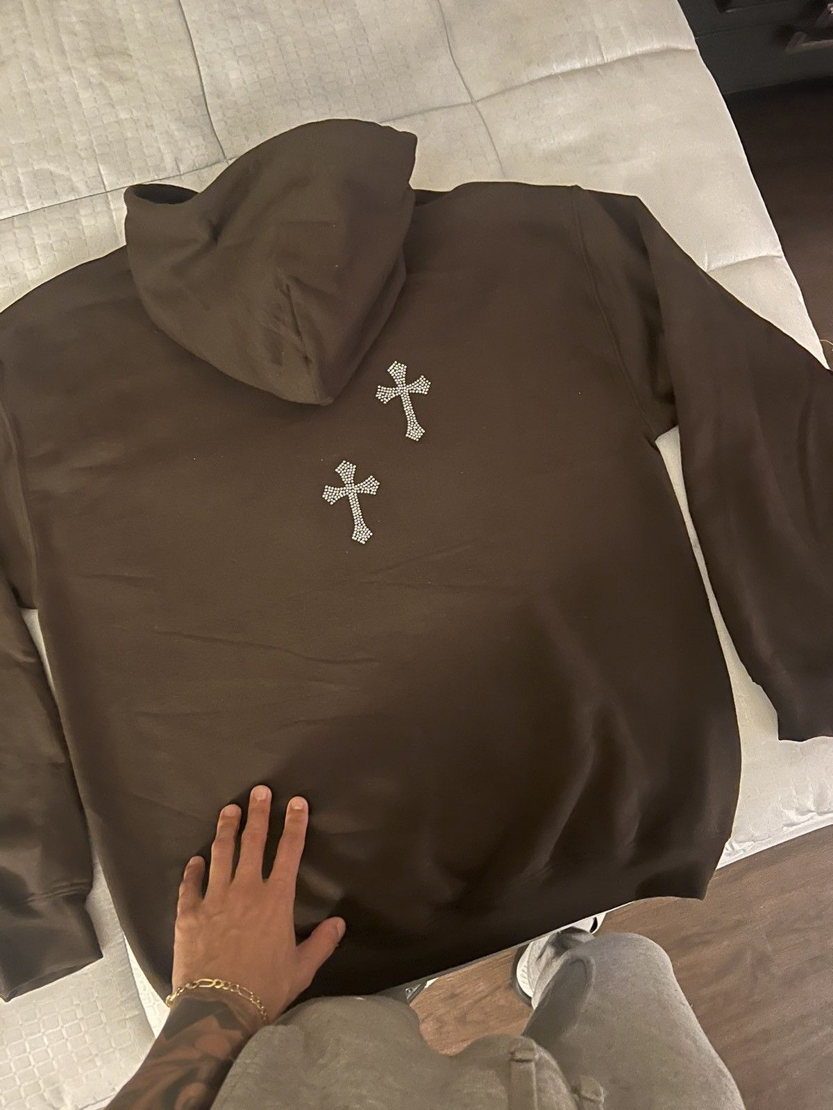 Other Rhinestones Cross Vintage Hoodie Size US XL / EU 56 / 4 - 2 Thumbnail
