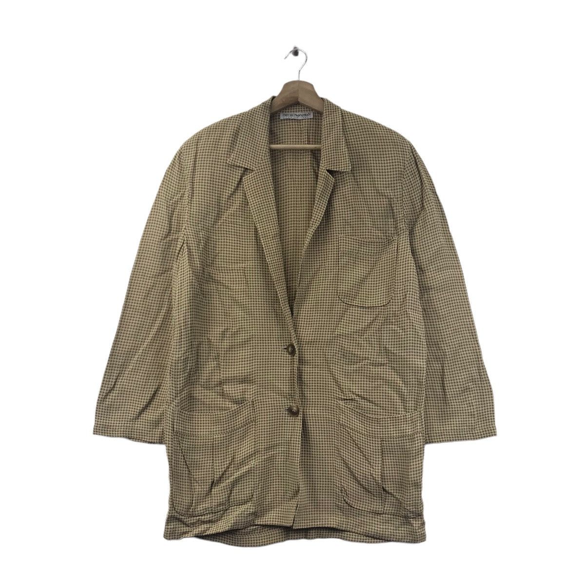Emporio Armani EMPORIO ARMANI Italian Brand Check Coat Size US L / EU 52-54 / 3 - 1 Thumbnail
