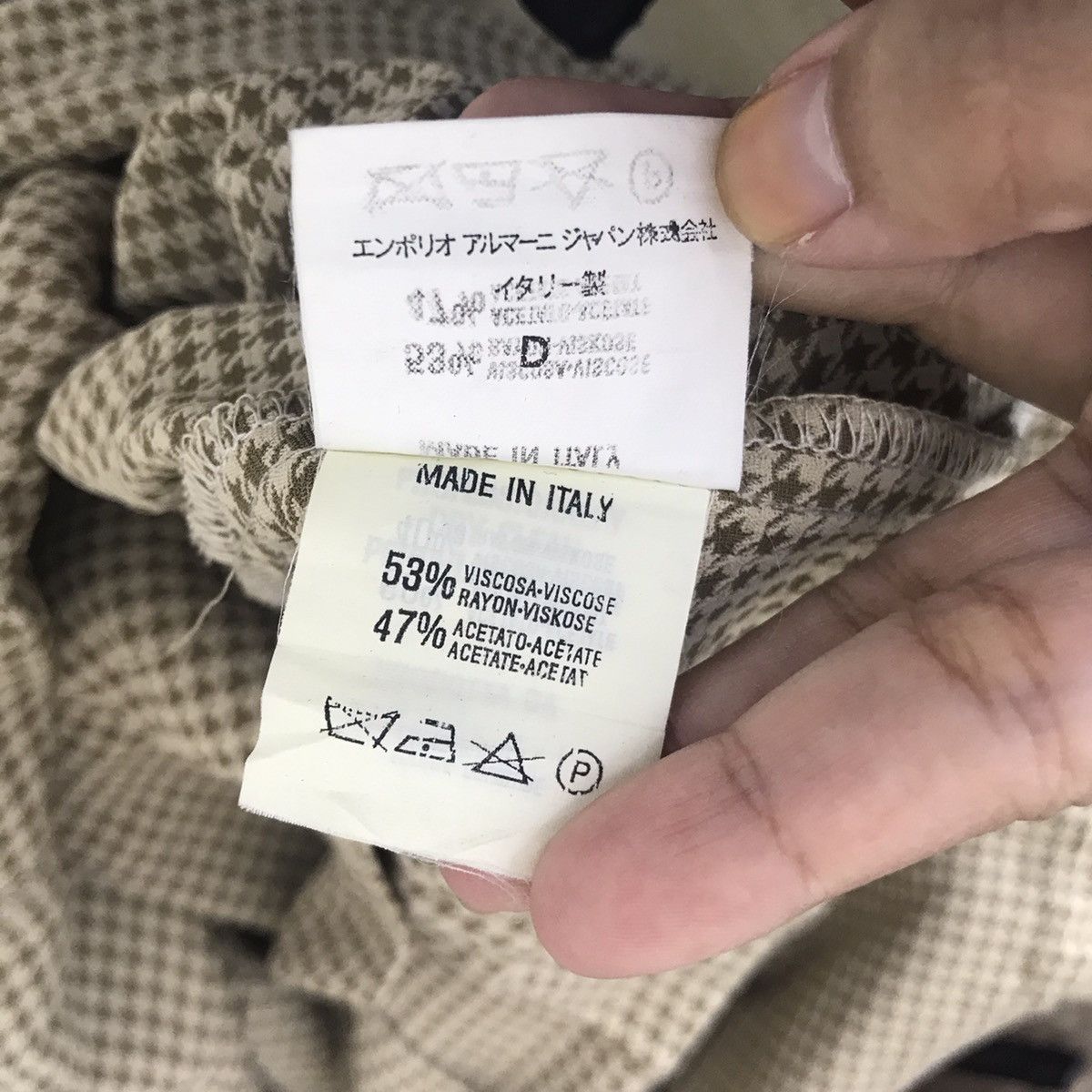 Emporio Armani EMPORIO ARMANI Italian Brand Check Coat Size US L / EU 52-54 / 3 - 7 Thumbnail