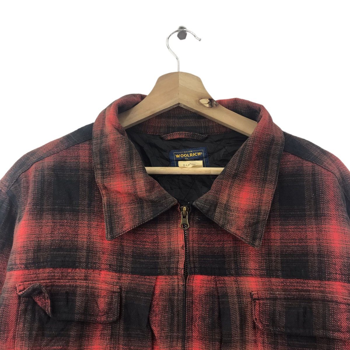 Woolrich Woolen Mills Vintage WOOLRICH USA Check Wool Red Jacket Size US XL / EU 56 / 4 - 2 Thumbnail