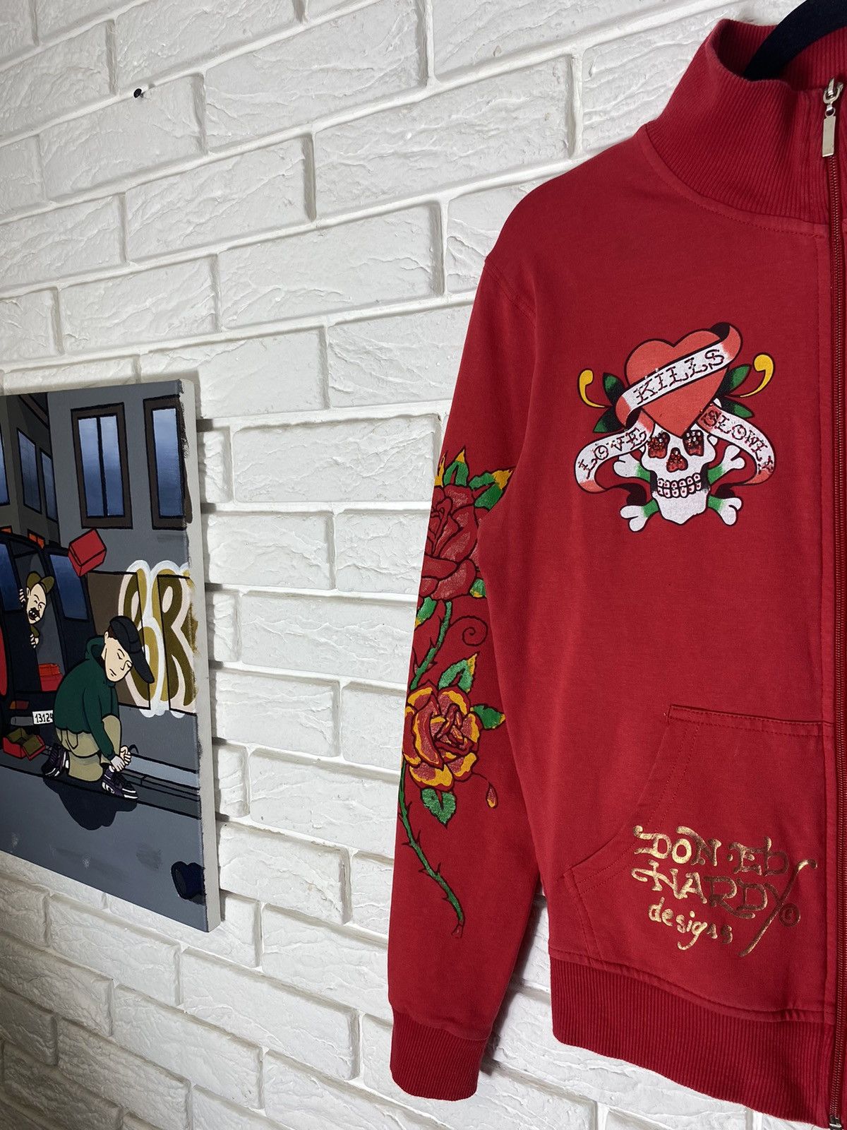 Christian Audigier × Ed Hardy × Vintage Vintage Ed Hardy Zip up Size US S / EU 44-46 / 1 - 4 Thumbnail