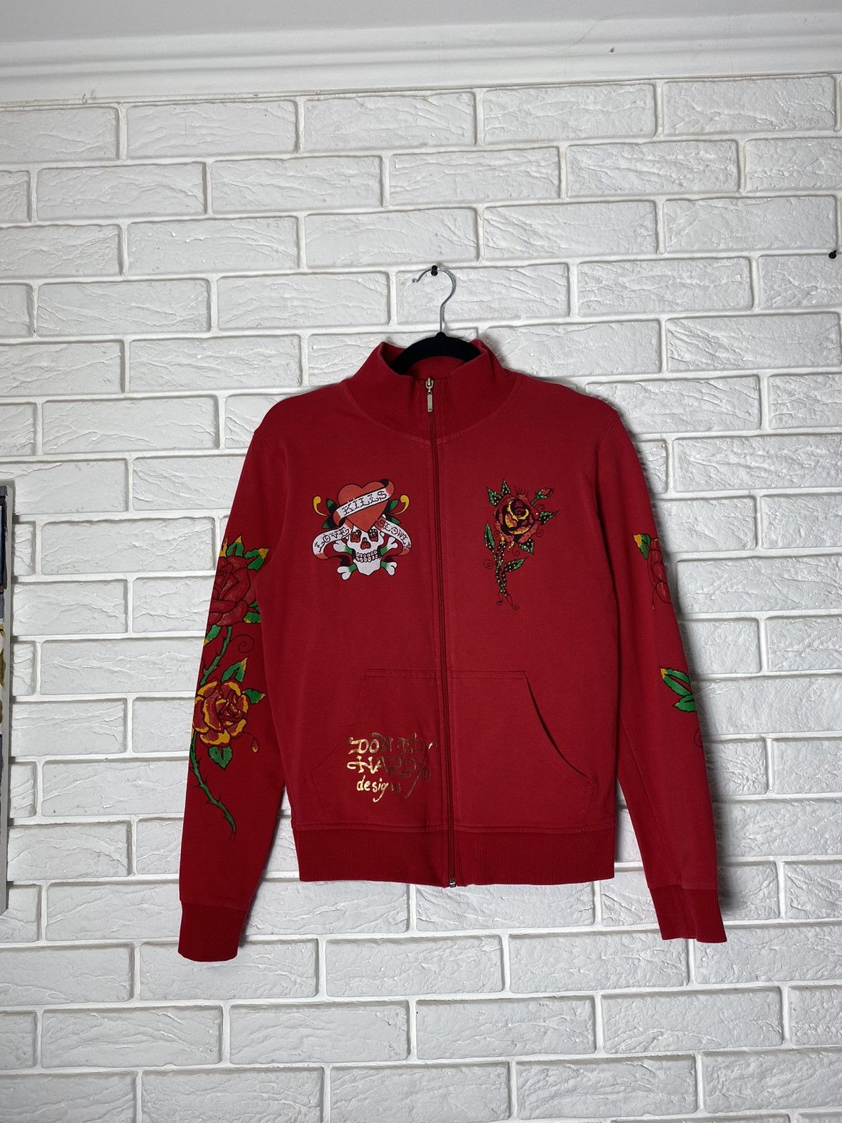 Christian Audigier × Ed Hardy × Vintage Vintage Ed Hardy Zip up Size US S / EU 44-46 / 1 - 1 Thumbnail