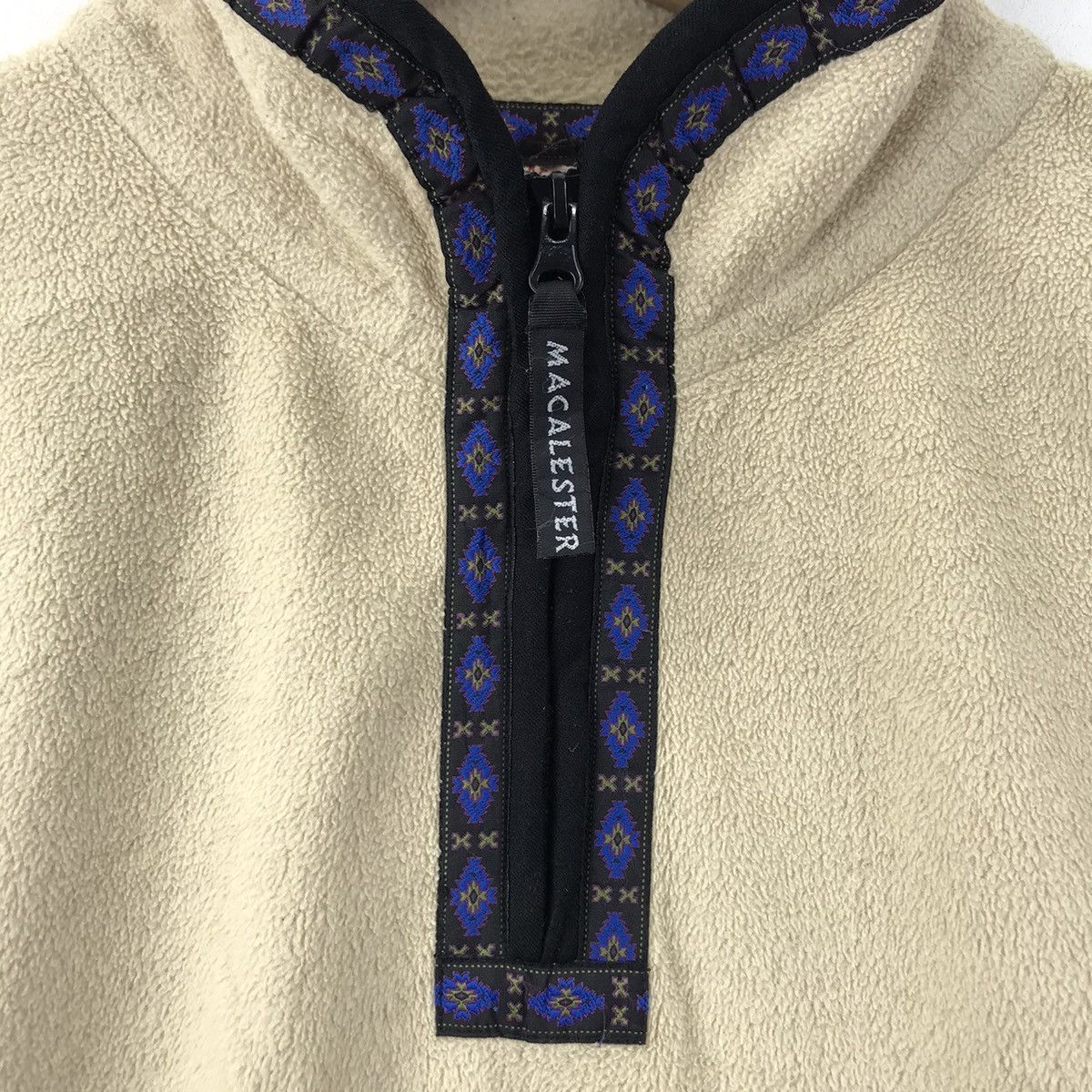 Vintage MACALESTER Native Navajo Aztec Fleece Half ZipperBeigeBomber Size US L / EU 52-54 / 3 - 3 Thumbnail