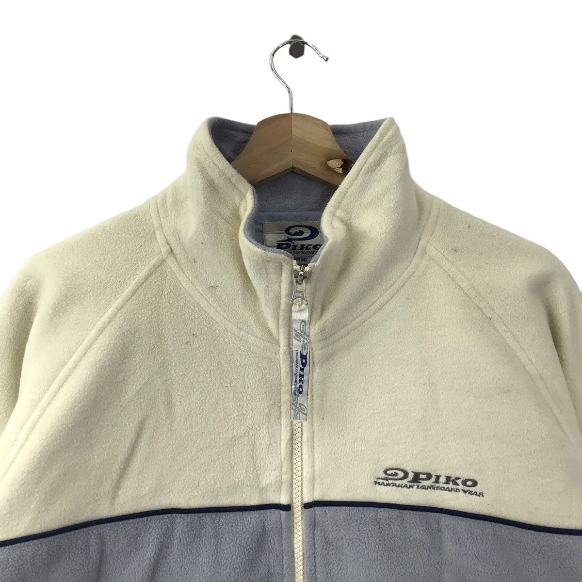Vintage PIKO HAWAII Longboard Beach Surf Surfing Beige Bomber Jacket Size US L / EU 52-54 / 3 - 2 Thumbnail