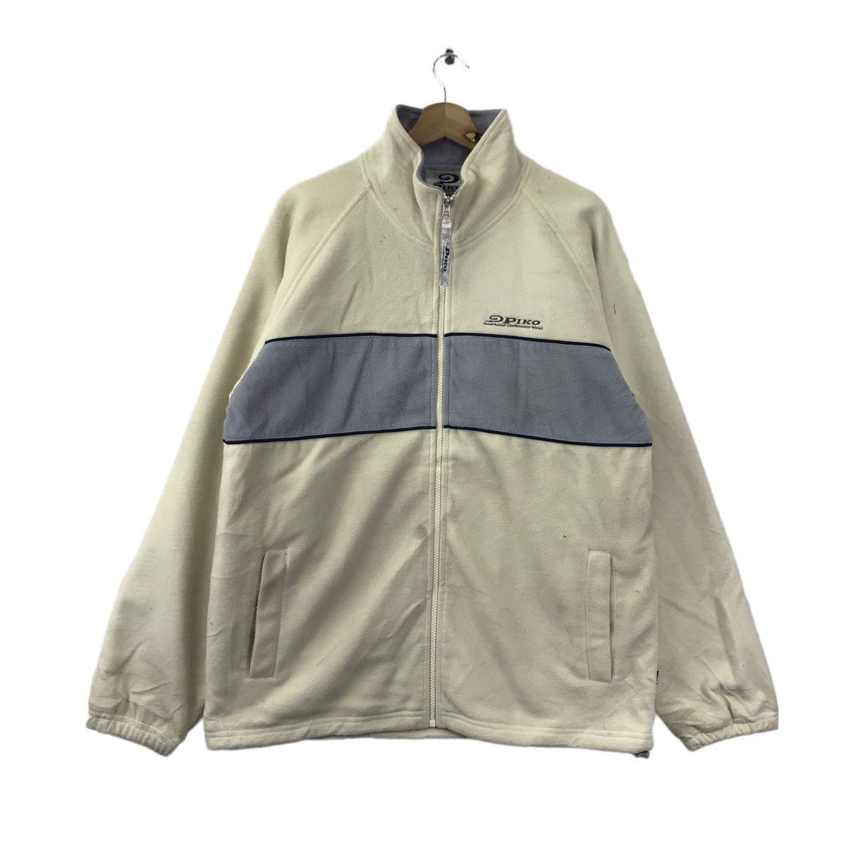 Vintage PIKO HAWAII Longboard Beach Surf Surfing Beige Bomber Jacket Size US L / EU 52-54 / 3 - 1 Thumbnail