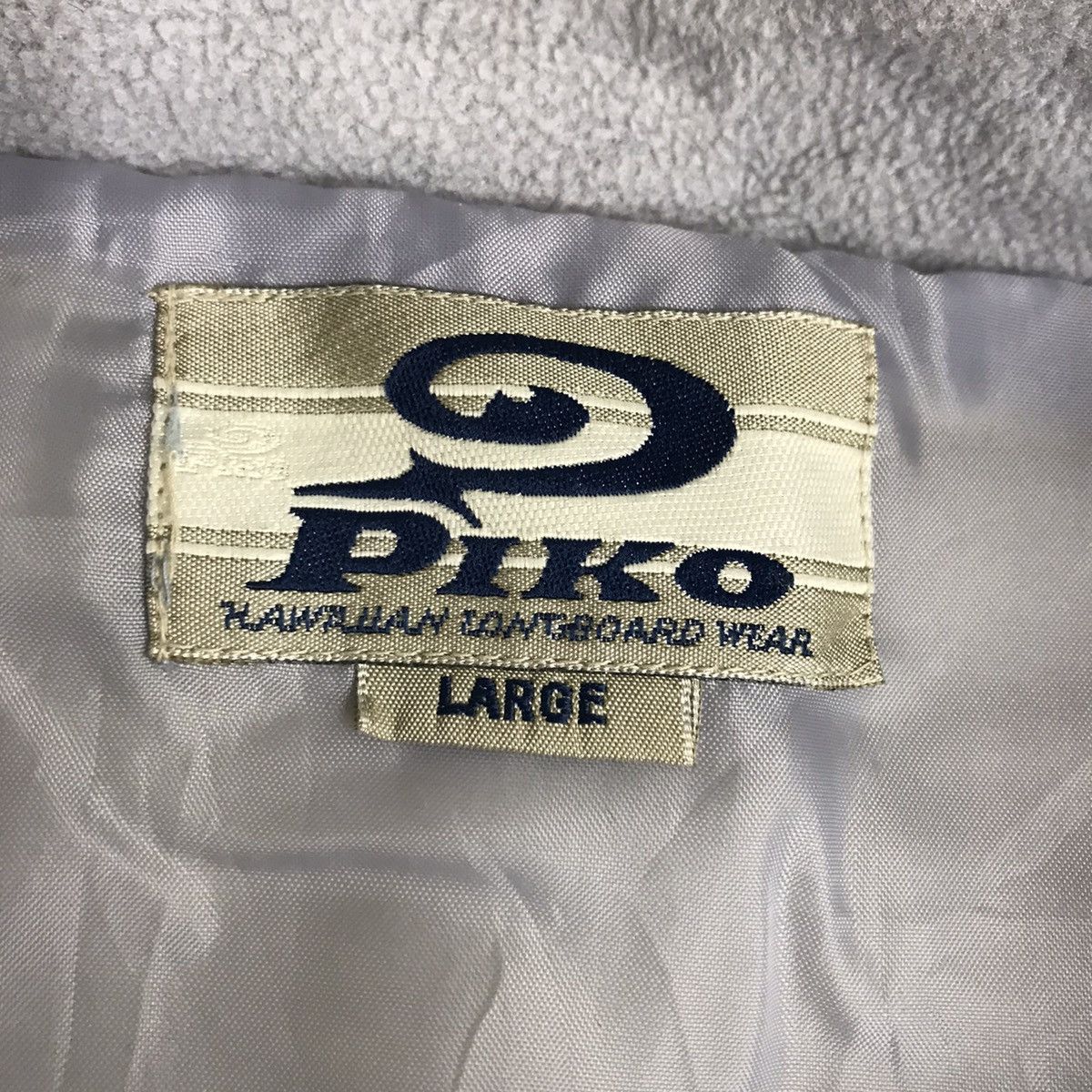 Vintage PIKO HAWAII Longboard Beach Surf Surfing Beige Bomber Jacket Size US L / EU 52-54 / 3 - 5 Thumbnail