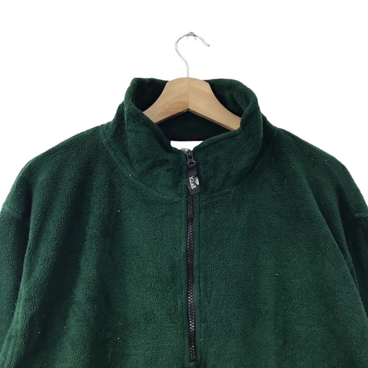 Vintage JAGUAR CLUB Green Half Zipper Sherpa Fleece Bomber Size US M / EU 48-50 / 2 - 2 Thumbnail