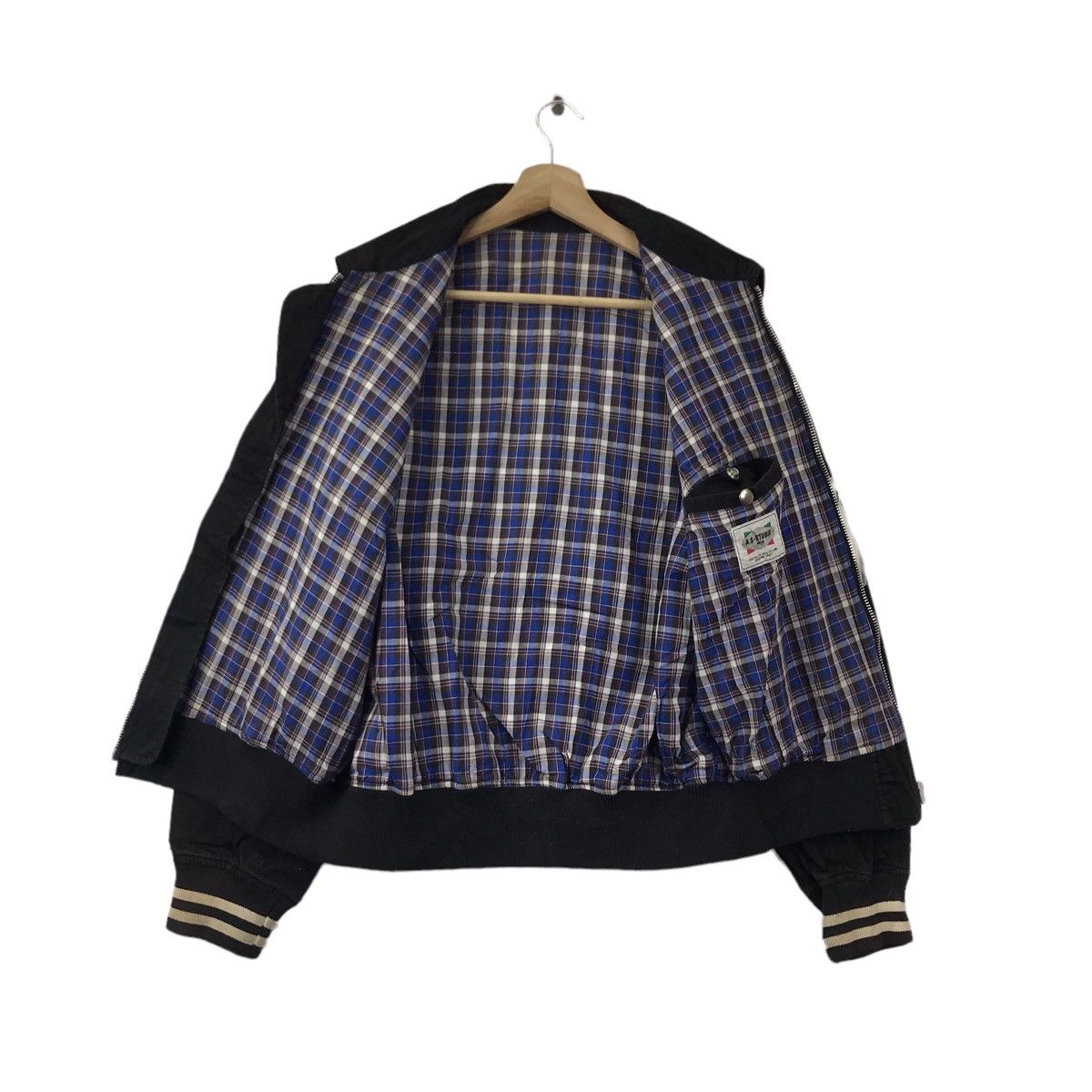 Vintage A.S - STUDIO TENNIS Tournament Check Tartan Bomber Jacket Size US L / EU 52-54 / 3 - 9 Thumbnail