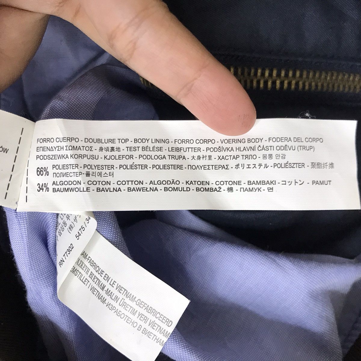 Zara ZARA MAN Denim Couture Flight Navy Bomber Jacket Size US M / EU 48-50 / 2 - 9 Thumbnail