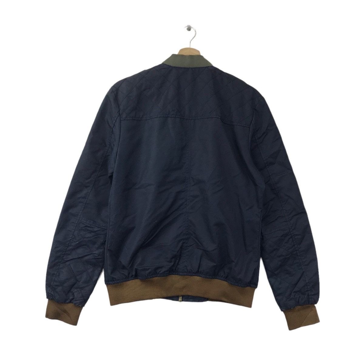 Zara ZARA MAN Denim Couture Flight Navy Bomber Jacket Size US M / EU 48-50 / 2 - 13 Thumbnail