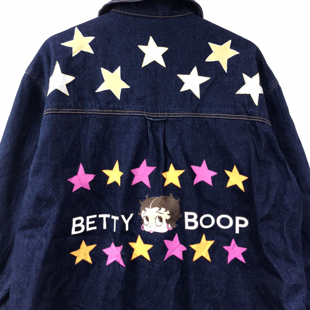 Vintage BETTY BOOP Cartoon Fleischer Studios Inc. Denim Jacket Size US L / EU 52-54 / 3 - 2 Thumbnail