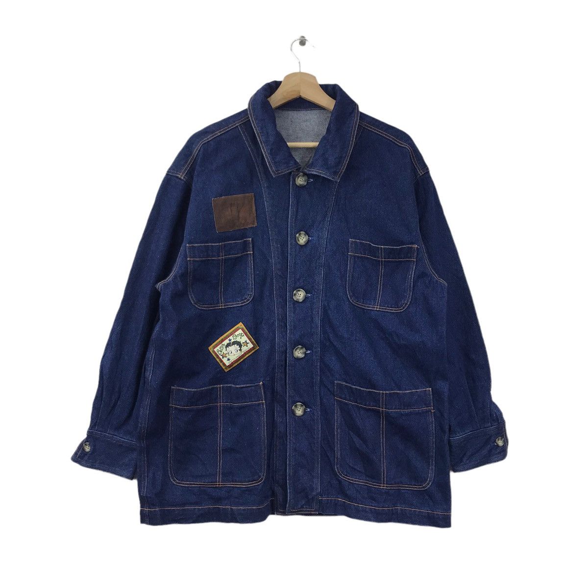 Vintage BETTY BOOP Cartoon Fleischer Studios Inc. Denim Jacket Size US L / EU 52-54 / 3 - 3 Thumbnail