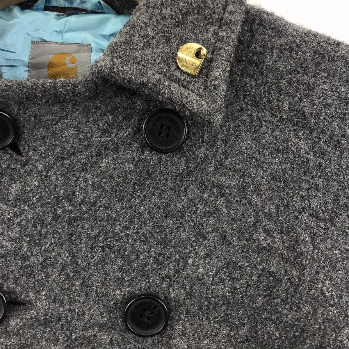Carhartt Vintage CARHARTT Grey Wool Coat Jacket Size US S / EU 44-46 / 1 - 4 Thumbnail