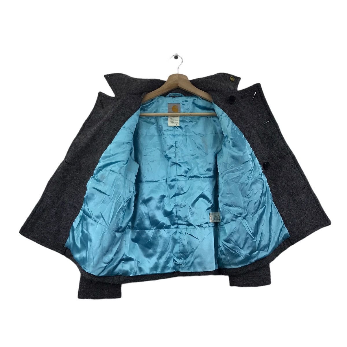Carhartt Vintage CARHARTT Grey Wool Coat Jacket Size US S / EU 44-46 / 1 - 8 Thumbnail