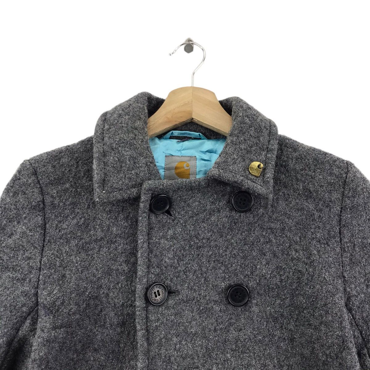 Carhartt Vintage CARHARTT Grey Wool Coat Jacket Size US S / EU 44-46 / 1 - 2 Thumbnail