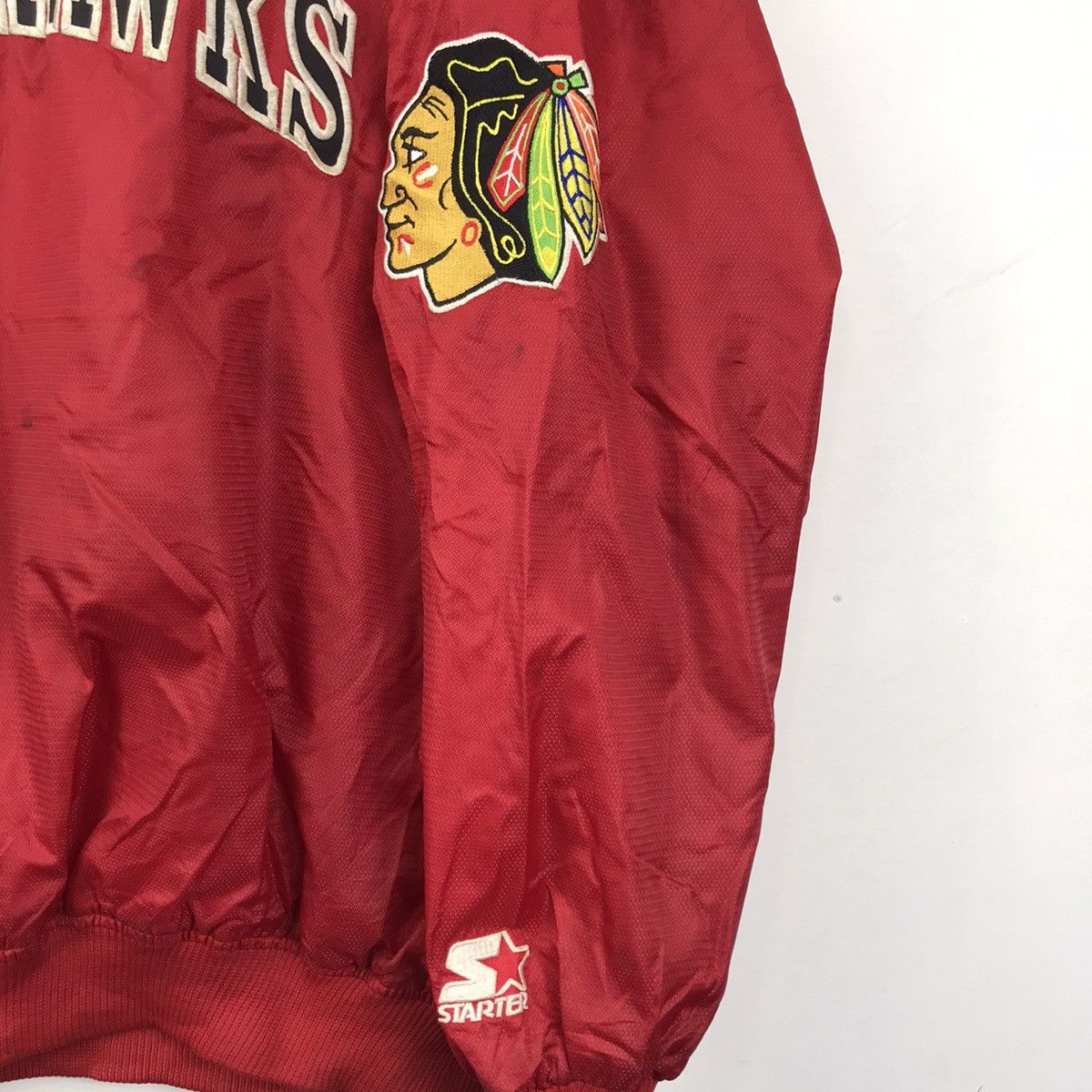 Starter Vintage BLACKHAWKS STARTER USA Oversize Sweatshirt Size US XL / EU 56 / 4 - 4 Thumbnail