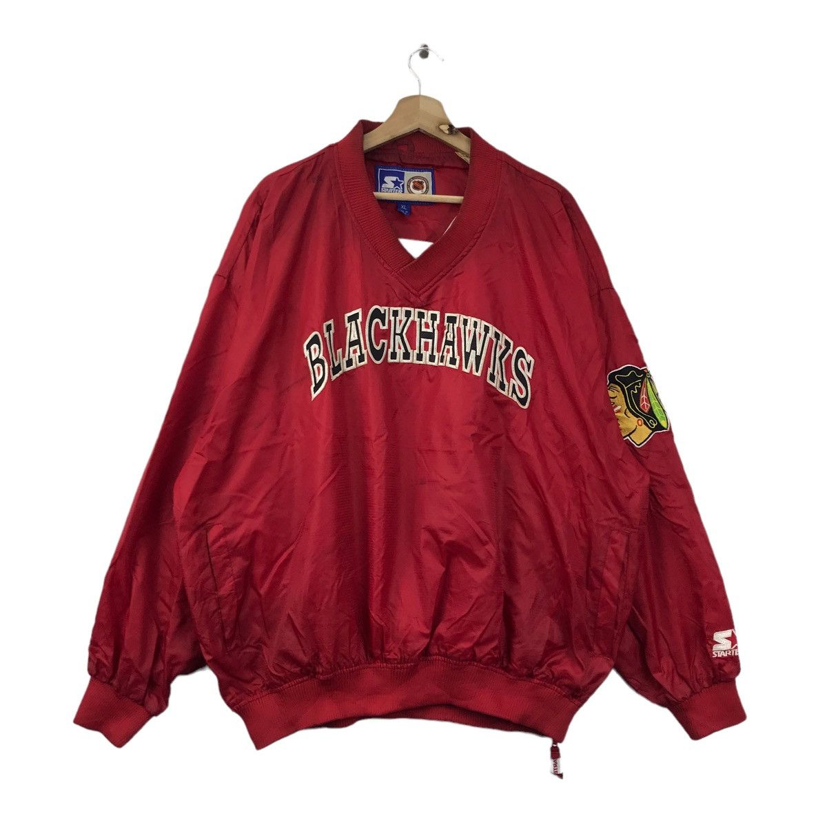 Starter Vintage BLACKHAWKS STARTER USA Oversize Sweatshirt Size US XL / EU 56 / 4 - 1 Thumbnail