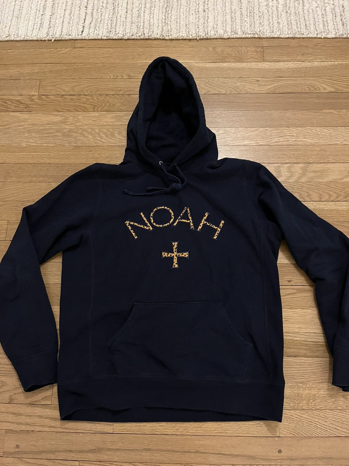 Noah Noah Cheetah Core Logo Hoodie Navy SS18 FW20 Grailed