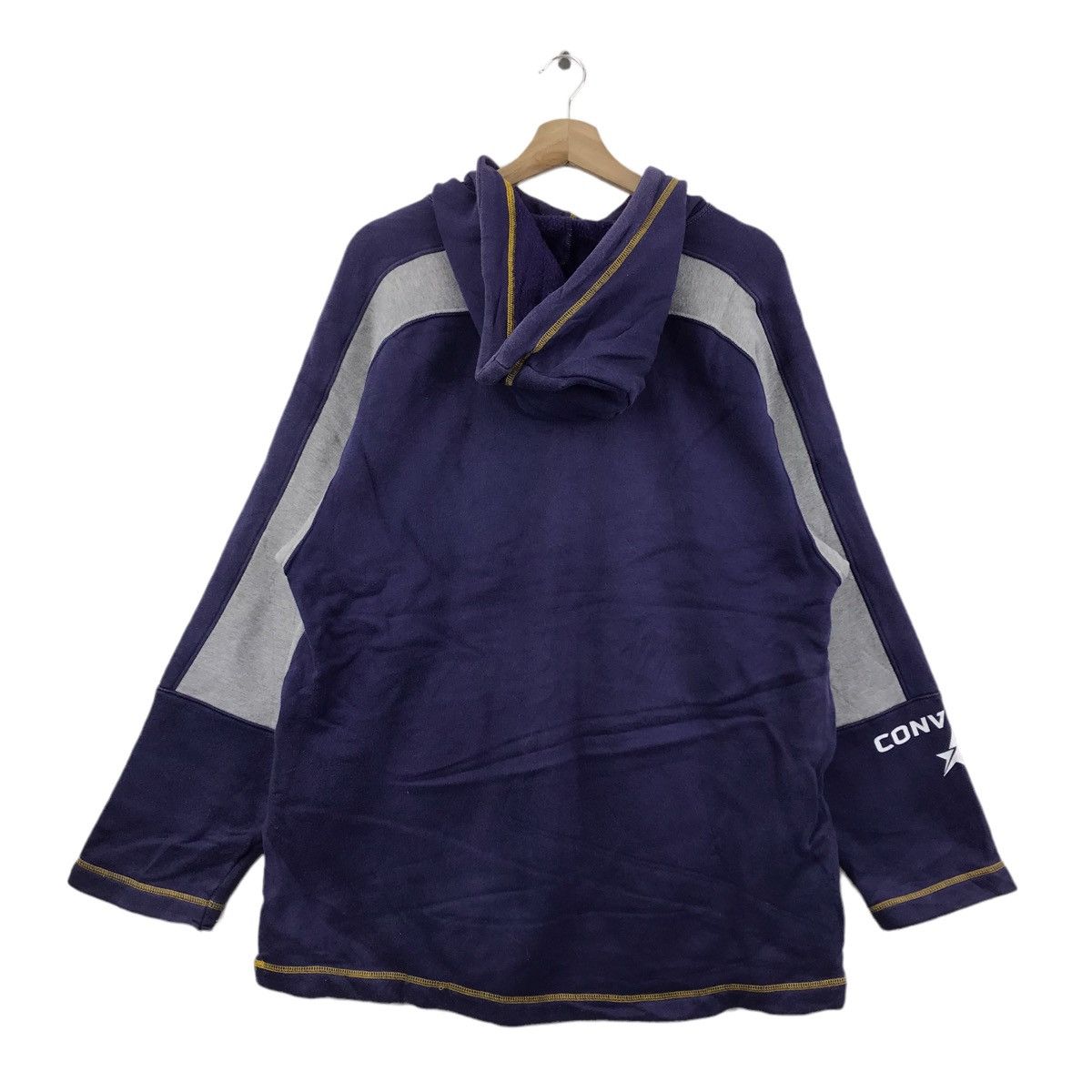Converse Vintage Boston CONVERSE USA Grey Navy Oversize Hoodie Size US XS / EU 42 / 0 - 7 Thumbnail