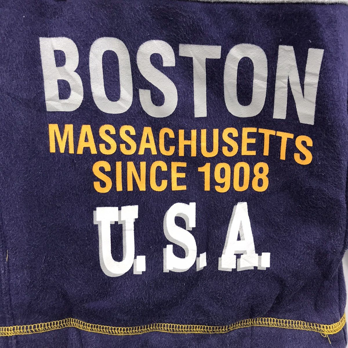 Converse Vintage Boston CONVERSE USA Grey Navy Oversize Hoodie Size US XS / EU 42 / 0 - 4 Thumbnail