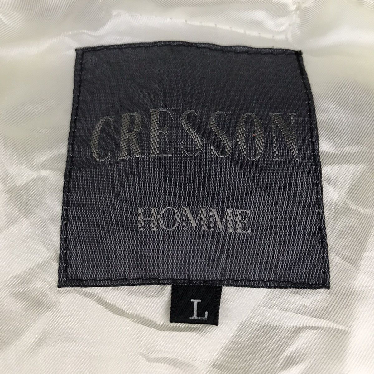 Vintage CRESSON HOMME Black White Overprint Bomber Jacket Size US L / EU 52-54 / 3 - 4 Thumbnail