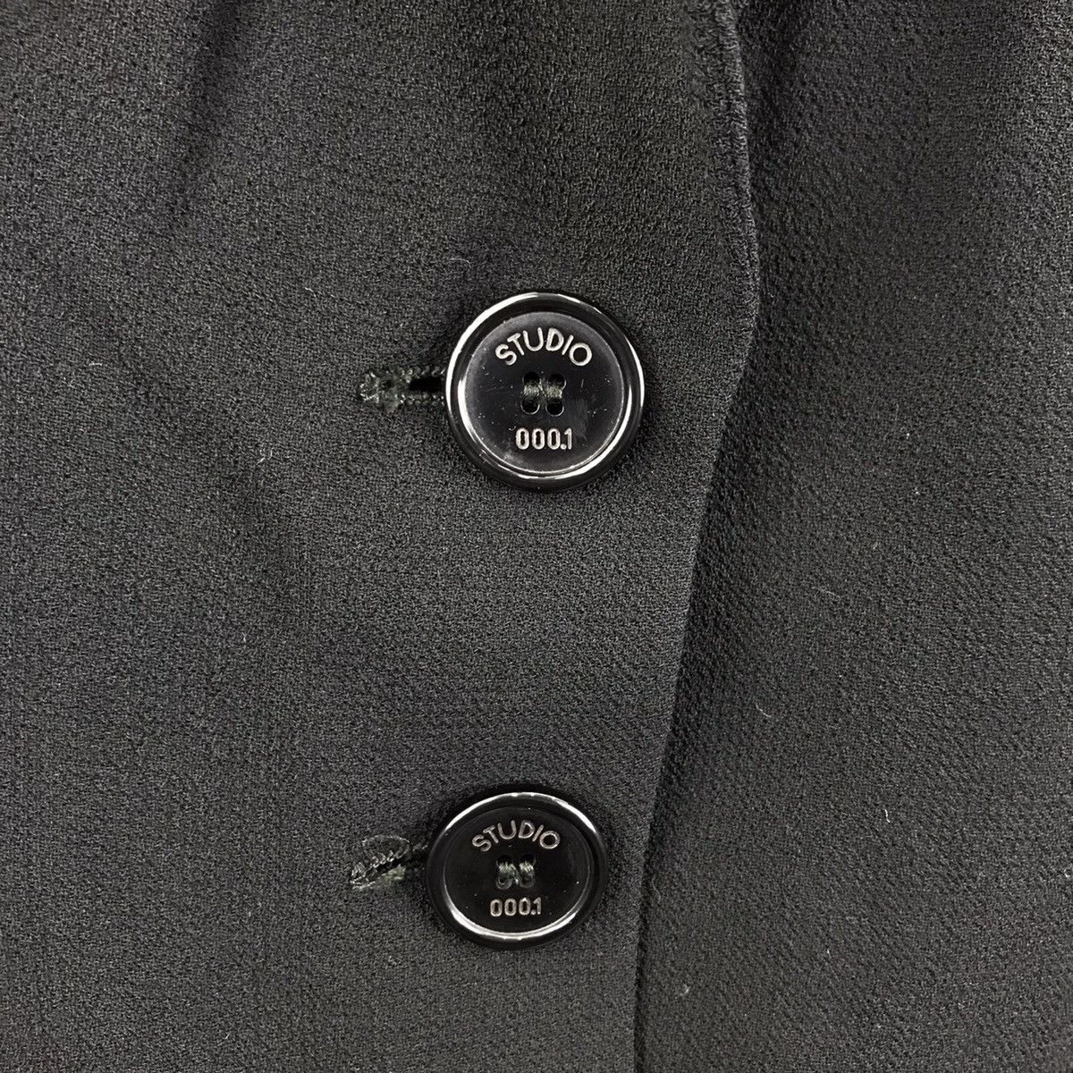 Vintage STUDIO 001 FERRE Italy Designer Black Blazer Coat Size US XS / EU 42 / 0 - 3 Thumbnail