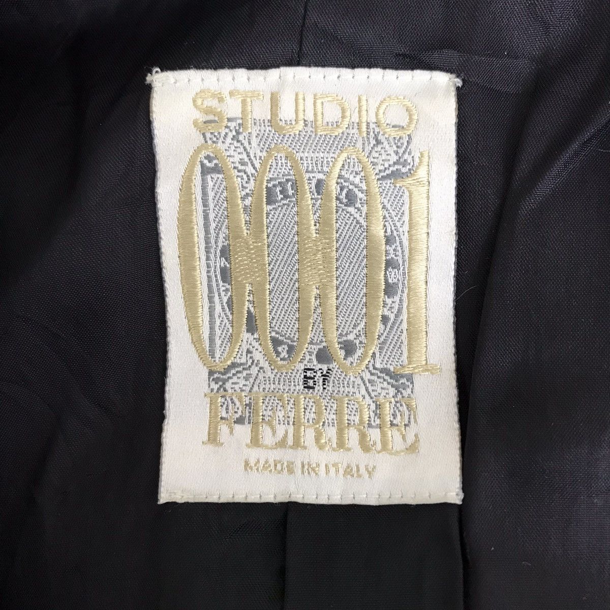 Vintage STUDIO 001 FERRE Italy Designer Black Blazer Coat Size US XS / EU 42 / 0 - 4 Thumbnail