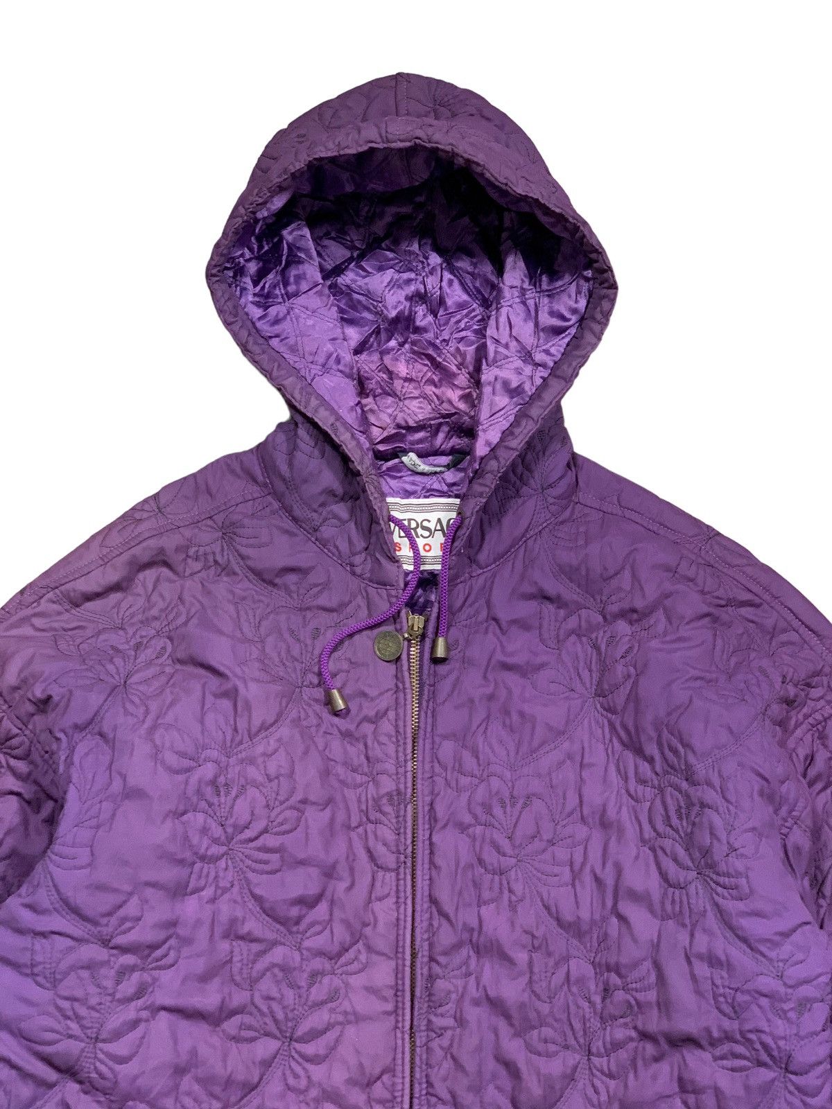 Versace Vintage Versace Quilted Long Jacket Parka Lampo Zip Size US M / EU 48-50 / 2 - 6 Thumbnail
