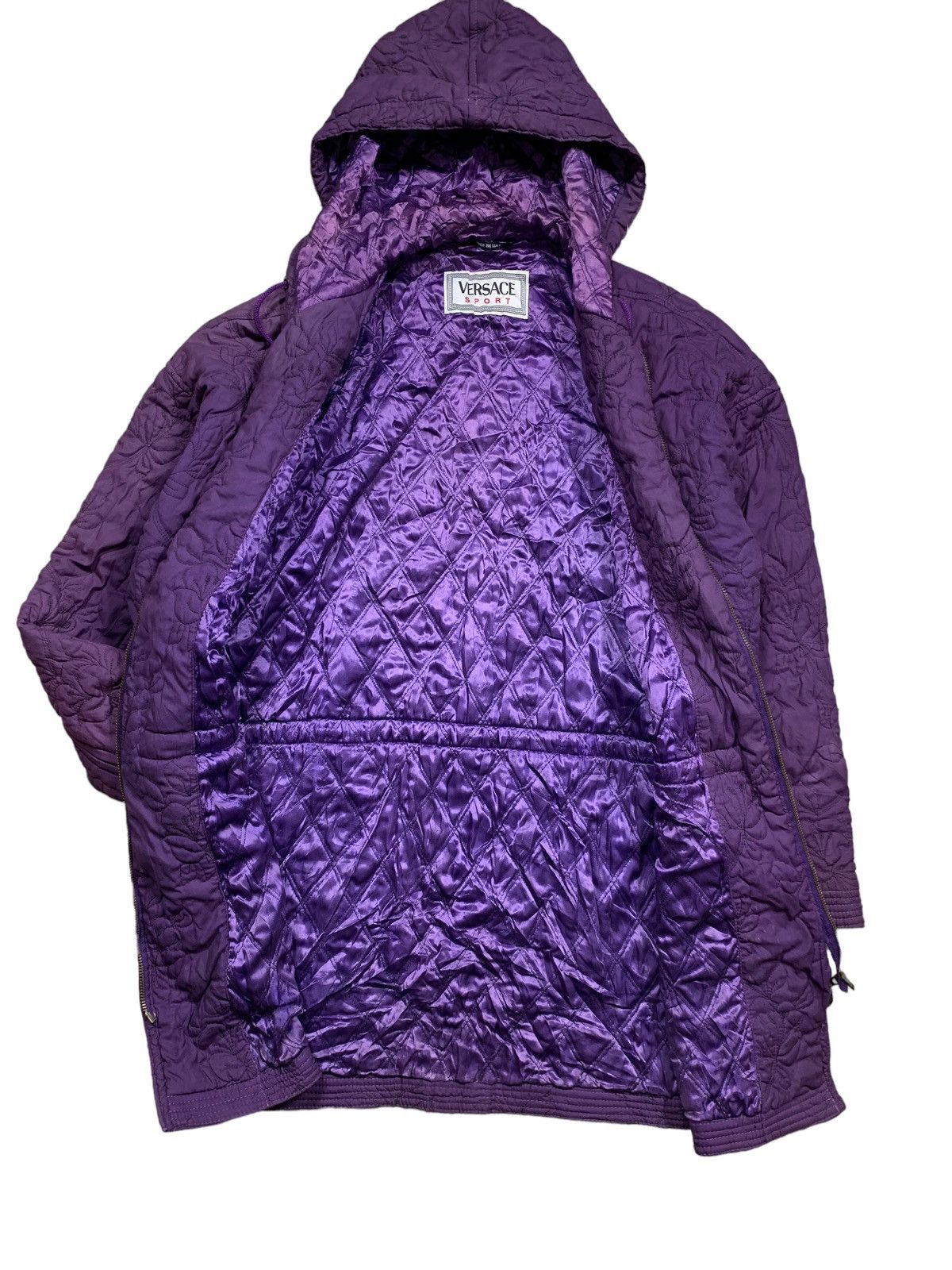 Versace Vintage Versace Quilted Long Jacket Parka Lampo Zip Size US M / EU 48-50 / 2 - 9 Thumbnail