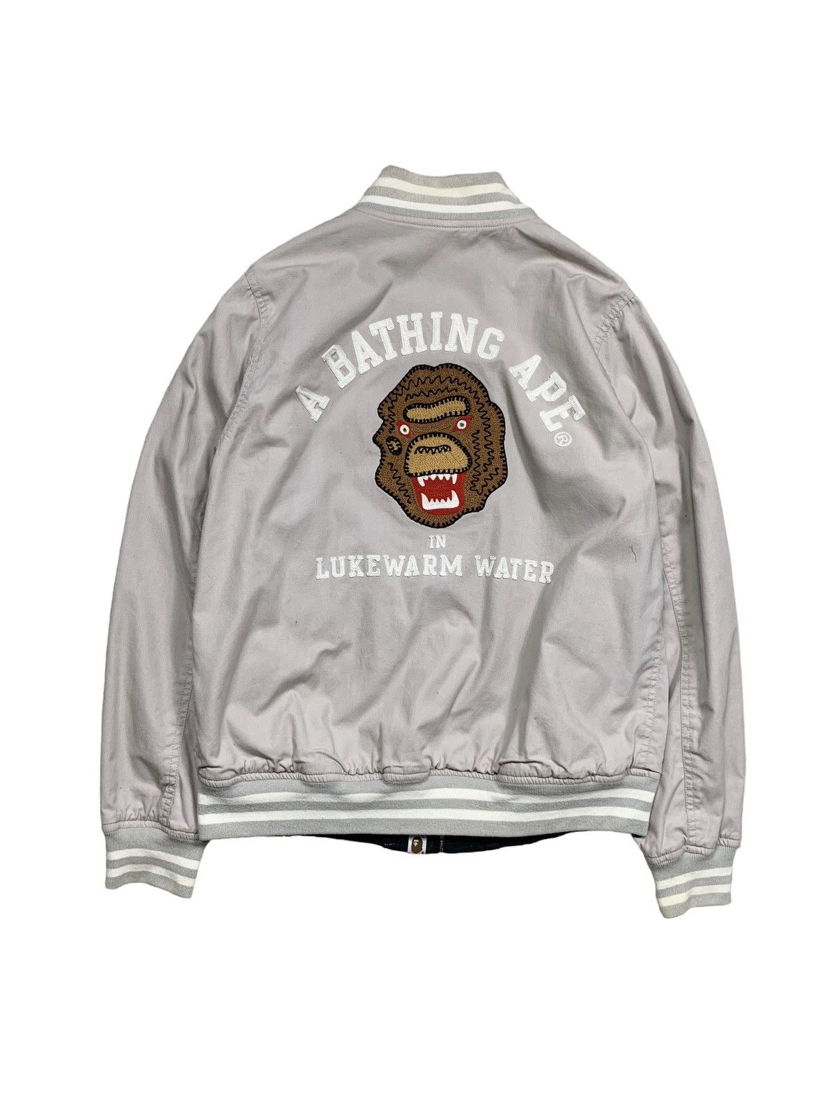 image of Bape Reversible Stadium Jacket in Black, Men's (Size Medium)