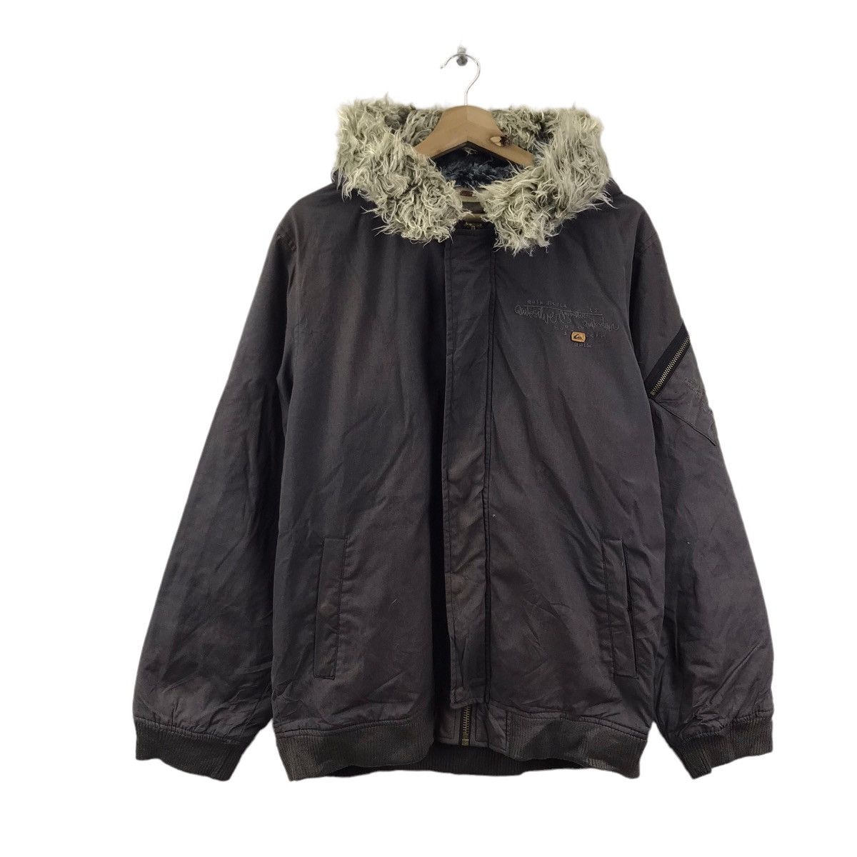 Quiksilver Vintage QUIKSILVER SURF Surfing Brand Ski Bomber BrownJacket Size US L / EU 52-54 / 3 - 1 Thumbnail