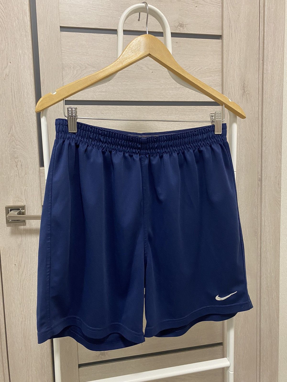 Nike × Vintage Nike Vintage Swoosh Navy Soccer Men’s Shorts Size US 32 / EU 48 - 1 Thumbnail