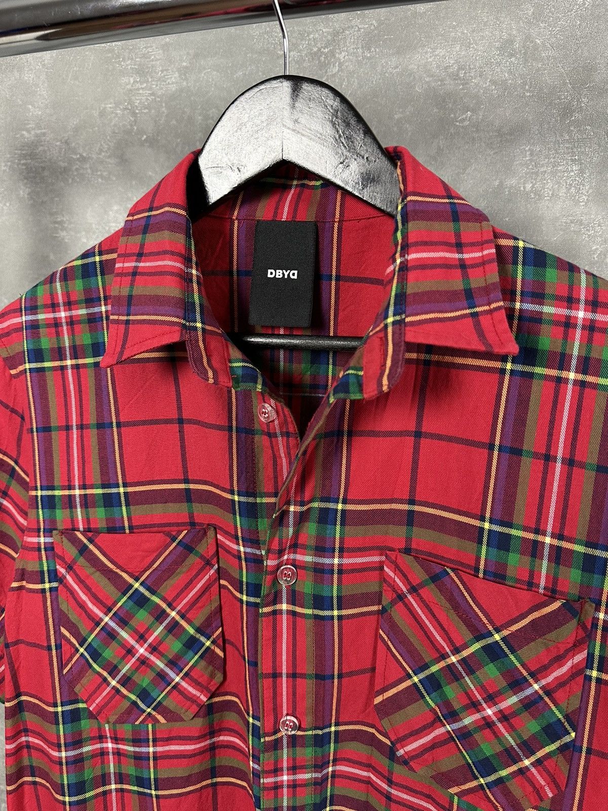 D.Gnak By Kang.D DBYD Made in Korea Red Check Bondage Short Sleeve Shirt Size US S / EU 44-46 / 1 - 5 Thumbnail