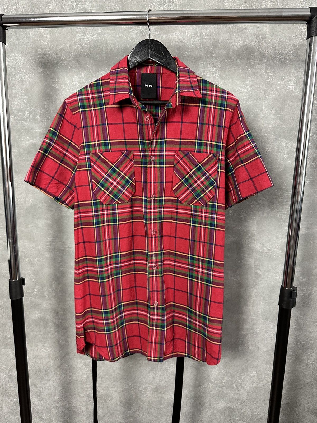 D.Gnak By Kang.D DBYD Made in Korea Red Check Bondage Short Sleeve Shirt Size US S / EU 44-46 / 1 - 1 Thumbnail